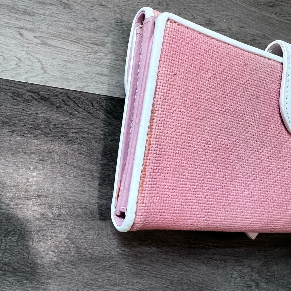 Vintage Dior Pink and White wallet with Buckle
